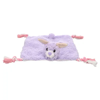 Flamingo Hundespielzeug Kokko Kaninchen mit Seil violett Flamingo Hundespielzeug Kokko Kaninchen mit Seil violett