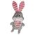 Flamingo Hundespielzeug Pieno Kaninchen mit Latz grau