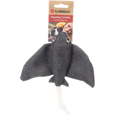 Flamingo Hundespielzeug Flipper Stechrochen grau