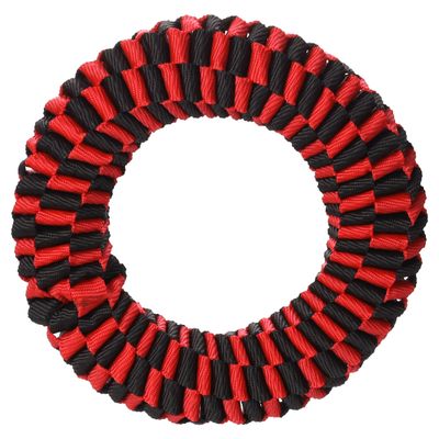 Flamingo Hundespielzeug Movas gewebter Ring rot/schwarz