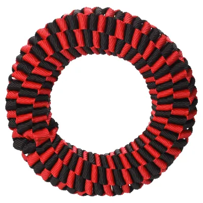 Flamingo Hundespielzeug Movas gewebter Ring rot/schwarz Flamingo Hundespielzeug Movas gewebter Ring rot/schwarz