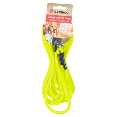 Flamingo Trainings- und Schleppleine Caspar Fluo gelb