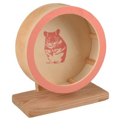 Flamingo Nagerspielzeug Laufrad aus Holz Danco lachsrosa