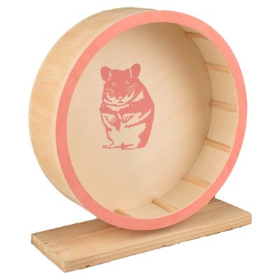 Flamingo Nagerspielzeug Laufrad aus Holz Danco lachsrosa