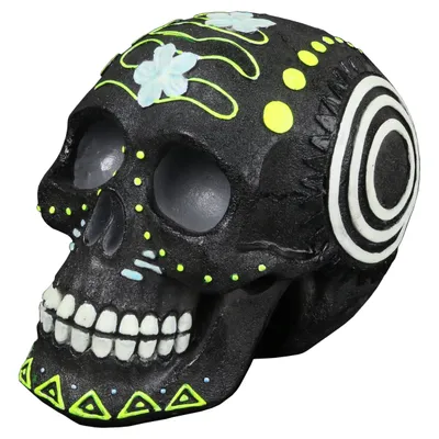 Aqua Della Aquarium Dekoration Dia de los Muertos Schädel schwarz Aqua Della Aquarium Dekoration Dia de los Muertos Schädel schwarz