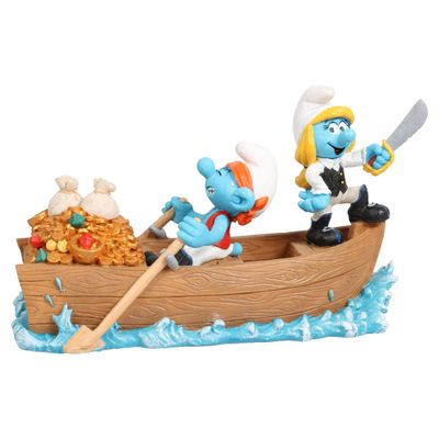 Aqua Della Aquariendekoration Schlümpfe Piraten auf dem Wasser