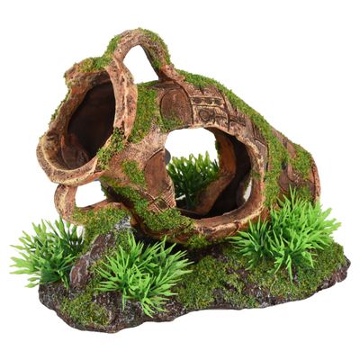 Flamingo Aquarium Dekoration Moza Krug + Pflanze
