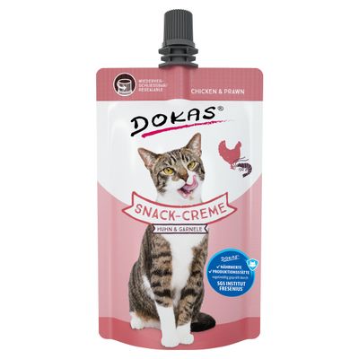 Dokas Snack-Creme Huhn & Garnele 90 g - 14 Stück / Sparpaket