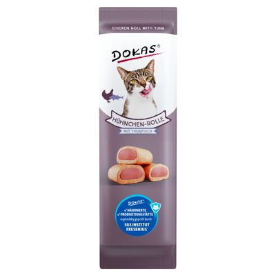Dokas Hühnchen-Rolle mit Thunfisch 10 g - 32 Stück / Sparpaket