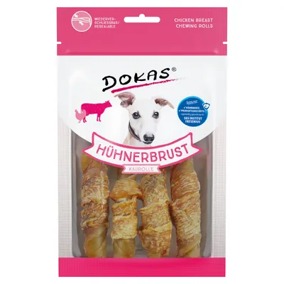 Dokas Hühnerbrust Kaurolle 90 g - 10 Stück - Sparpaket Dokas Hühnerbrust Kaurolle 90 g - 10 Stück - Sparpaket