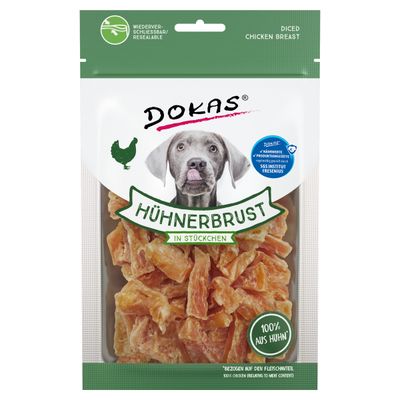 Dokas Hühnerbrust in Stückchen 70 g - 10 Stück - Sparpaket Dokas Hühnerbrust in Stückchen 70 g - 10 Stück - Sparpaket