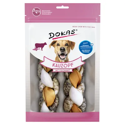 Dokas Kauzopf mit Fischhaut 2 Stück - 120 g - 8 Stück - Sparpaket Dokas Kauzopf mit Fischhaut 2 Stück - 120 g - 8 Stück - Sparpaket