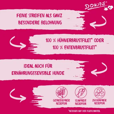 Dokas Hühnerbrust in Streifen 900 g - 4 Stück - Sparpaket