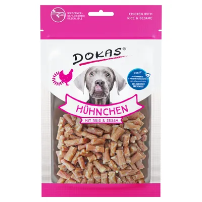 Dokas Hühnchen mit Reis 70 g - 12 Stück - Sparpaket Dokas Hühnchen mit Reis 70 g - 12 Stück - Sparpaket