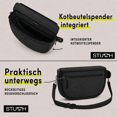 STUCH Walking Bag - Gassitasche, Leckerlibeutel mit Kotbeutelspender