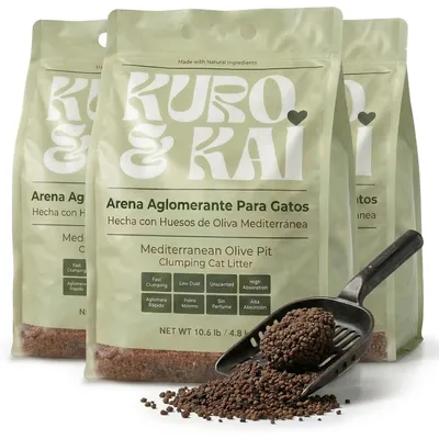 KURO & KAI Arena Aglomerante Natural de Hueso de Oliva para Gatos KURO & KAI Arena Aglomerante Natural de Hueso de Oliva para Gatos