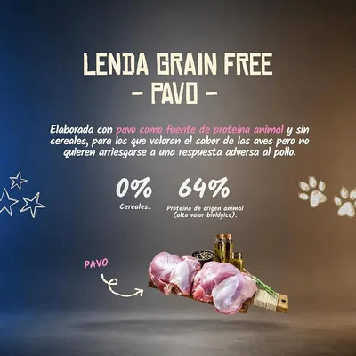 Lenda Grain Free Pavo - Monoproteico