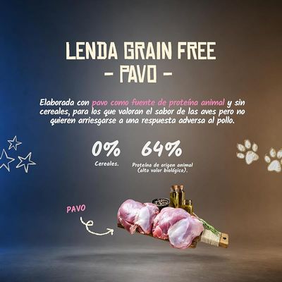 Lenda Grain Free Pavo - Monoproteico