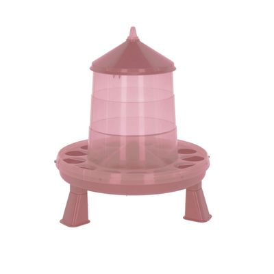 KERBL Futterautomat für 2,4 l / 2 kg – mit Füßen, Rosé