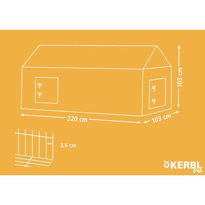 Kerbl Freilaufgehege (L x B x H 220 x 103 x 103 cm)