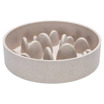 Designed by Lotte Antischling-Napf Pom beige aus Bambus für Katzen Designed by Lotte Antischling-Napf Pom beige aus Bambus für Katzen
