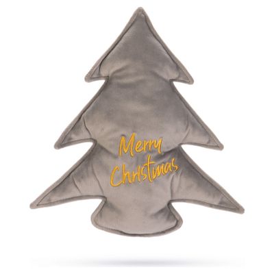 Designed by Lotte Hundespielzeug Weihnachtsbaum aus Samt grau