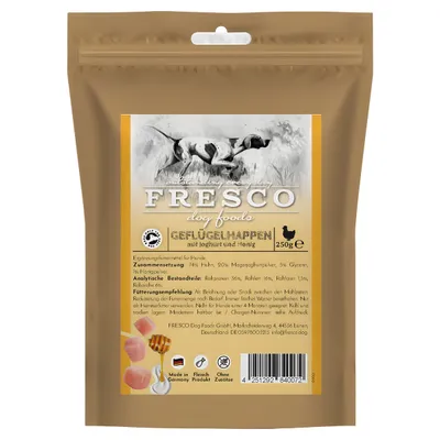 FRESCO Geflügelhappen mit Joghurt und Honig 250 g FRESCO Geflügelhappen mit Joghurt und Honig 250 g