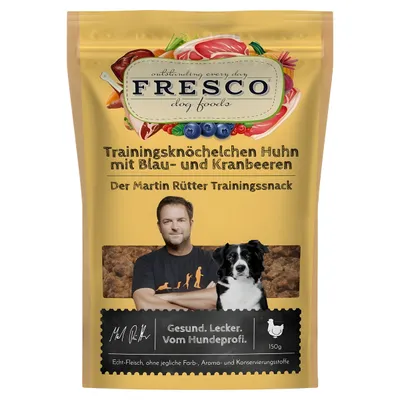 FRESCO Martin Rütter Trainingsknöchelchen Huhn mit Blaubeeren und FRESCO Martin Rütter Trainingsknöchelchen Huhn mit Blaubeeren und