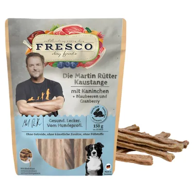 FRESCO Die Martin Rütter Kaustange mit Kaninchen, Blaubeeren und Cranberry FRESCO Die Martin Rütter Kaustange mit Kaninchen, Blaubeeren und Cranberry