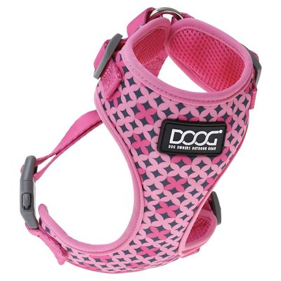 DOOG Neopren Geschirr Toto pink/schwarze Sterne