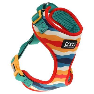 DOOG Neopren Geschirr Scout rot/gelb/blau DOOG Neopren Geschirr Scout rot/gelb/blau