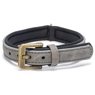 Beeztees Hundehalsband Balacron Ax Kunstleder grau Beeztees Hundehalsband Balacron Ax Kunstleder grau