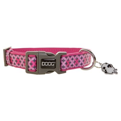 DOOG Halsband Toto pink/schwarze Sterne