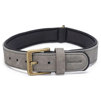 Beeztees Hundehalsband Balacron Ax Kunstleder grau Beeztees Hundehalsband Balacron Ax Kunstleder grau