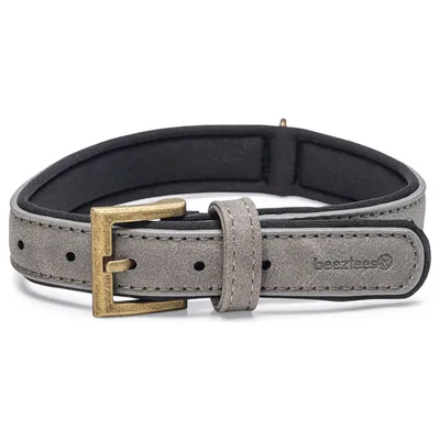 Beeztees Hundehalsband Balacron Ax Kunstleder grau Beeztees Hundehalsband Balacron Ax Kunstleder grau