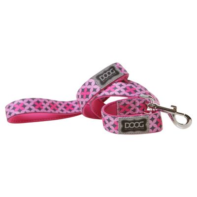 DOOG Leine Toto pink/schwarze Sterne