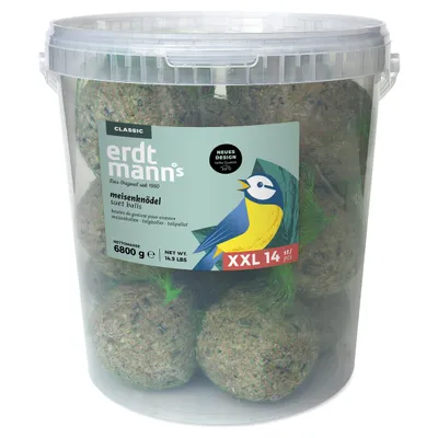 Erdtmanns 14 Meisenknödel XXL im Eimer 6,8 kg Erdtmanns 14 Meisenknödel XXL im Eimer 6,8 kg