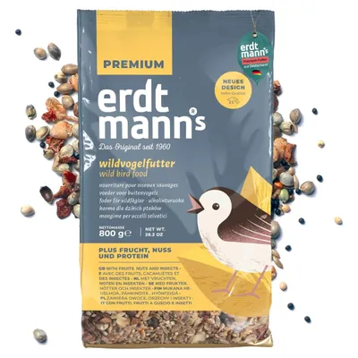 Erdtmanns schalenloses Streufutter PLUS 800 g im Flachbeutel Erdtmanns schalenloses Streufutter PLUS 800 g im Flachbeutel