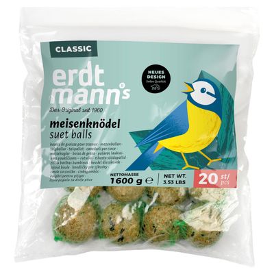 Erdtmanns 20 Meisenknödel im Polybeutel 1,6 kg