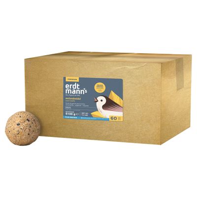 Erdtmanns 60 Meisenknödel PLUS PROTEIN ohne Netz 5,1 kg