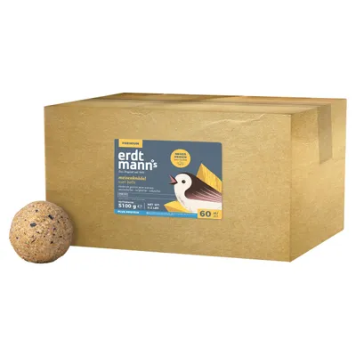 Erdtmanns 60 Meisenknödel PLUS PROTEIN ohne Netz 5,1 kg Erdtmanns 60 Meisenknödel PLUS PROTEIN ohne Netz 5,1 kg