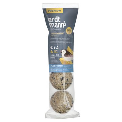 Erdtmanns 4 Meisenknödel PLUS PROTEIN ohne Netz 350 g