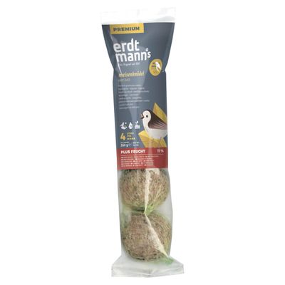 Erdtmanns 4 Meisenknödel PLUS FRUCHT mit Netz 350 g