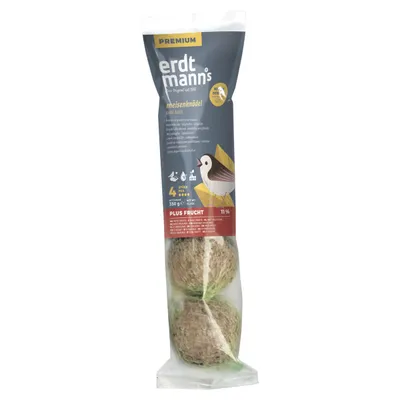 Erdtmanns 4 Meisenknödel PLUS FRUCHT mit Netz 350 g Erdtmanns 4 Meisenknödel PLUS FRUCHT mit Netz 350 g