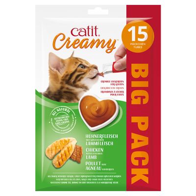 Catit Creamy Huhn & Lamm Bigpack 15 x 10 g