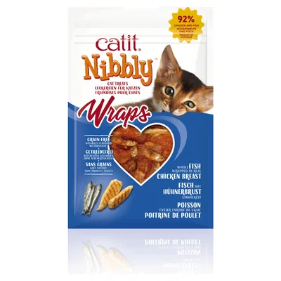 Catit Nibbly Wraps mit Hühnchen & Fisch 30 g Catit Nibbly Wraps mit Hühnchen & Fisch 30 g
