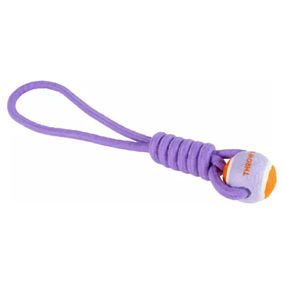 Coockoo Hundespielzeug Ball mit Seilschlaufe Throw Me lila/orange Coockoo Hundespielzeug Ball mit Seilschlaufe Throw Me lila/orange