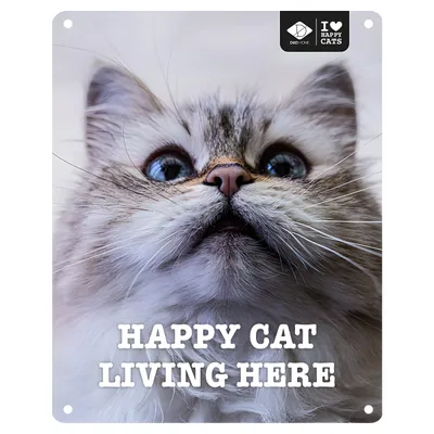 D&D Schild I Love Happy Cats "Living here" D&D Schild I Love Happy Cats "Living here"