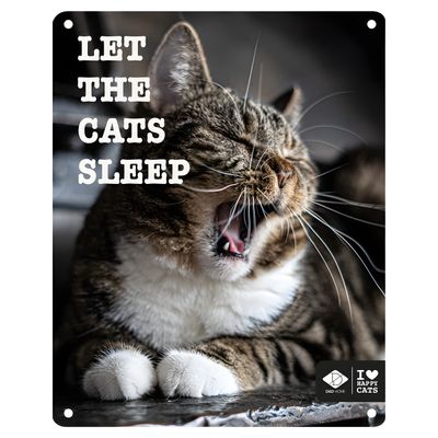 D&D Schild I Love Happy Cats „Let the Cats sleep“