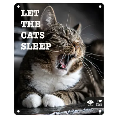 D&D Schild I Love Happy Cats „Let the Cats sleep“ D&D Schild I Love Happy Cats „Let the Cats sleep“